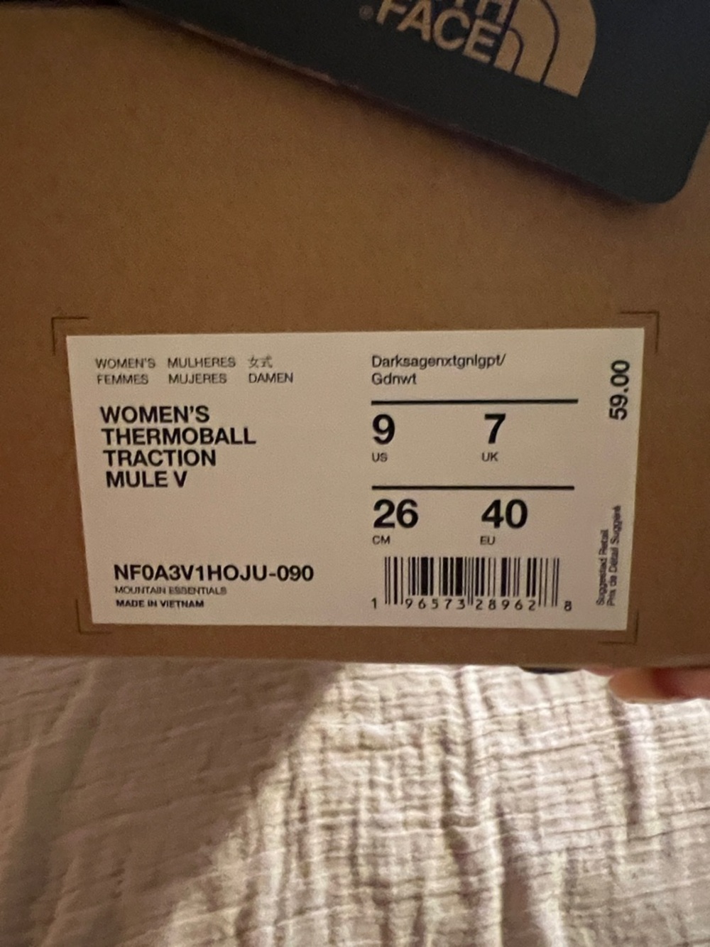 The North Face Women's Thermoball Traction Mule V - Dark Sage/Next Gnl Gpv